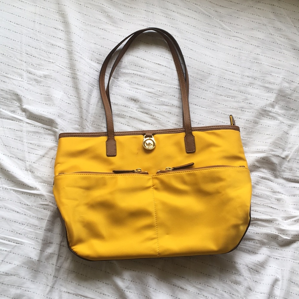 Yellow Michael Kors purse